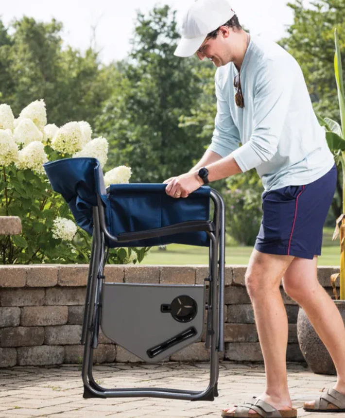 Sturdy Folding Chair w/ Side Table - Image 3